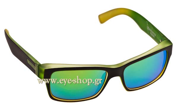 Sunglasses Von Zipper Fulton VZSU78 9079 Lime Yellow Satin Quasar Chrome